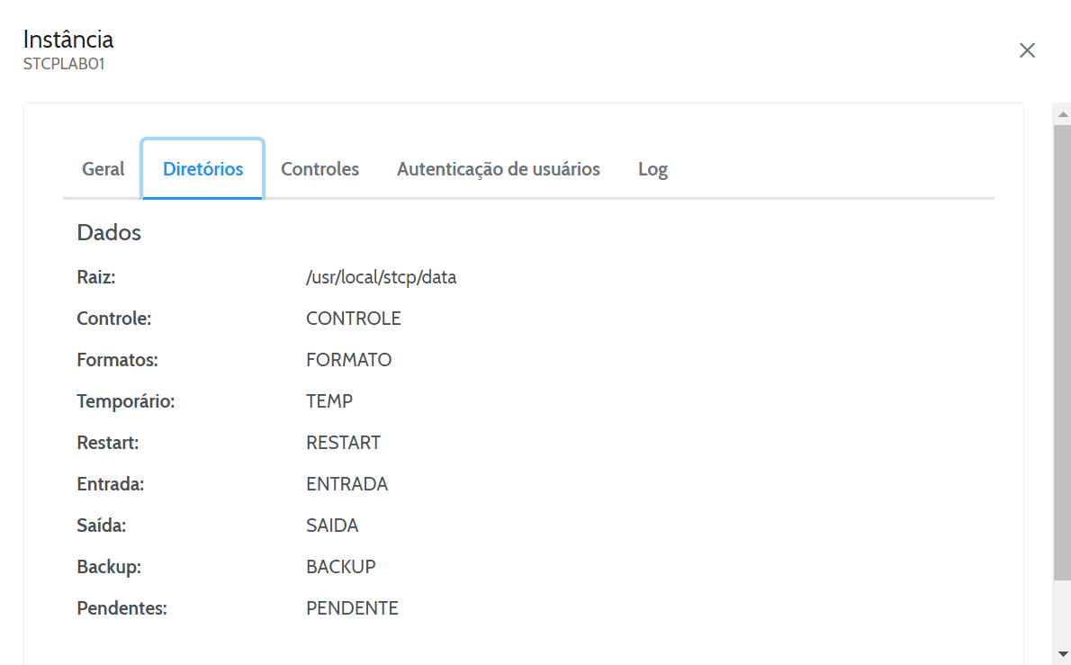 Guia Diretórios - Instâncias