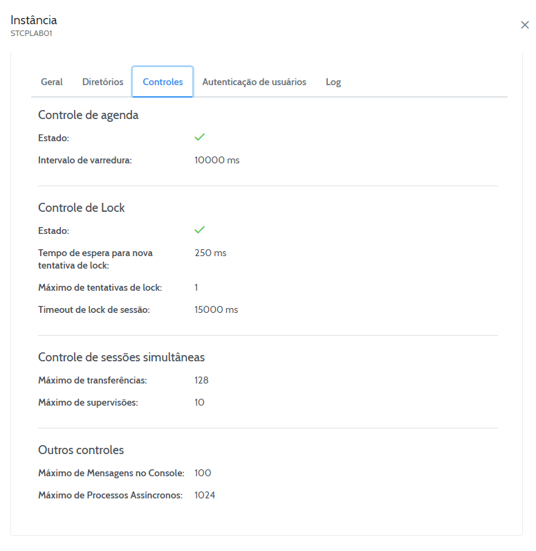 Guia Controles - Instâncias