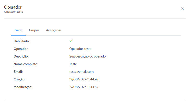 Operador - Guia Geral
