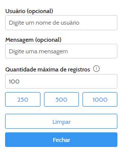 Filtros de pesquisa
