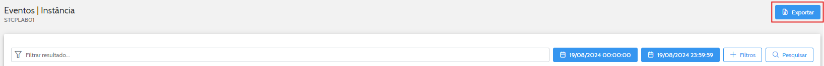 Ícone pra exportar os eventos
