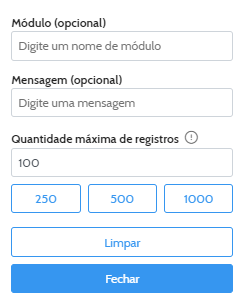 Filtros de pesquisa