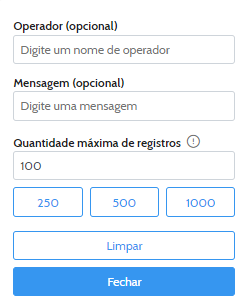 Filtros de pesquisa