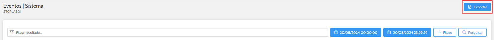 Ícone pra exportar os eventos