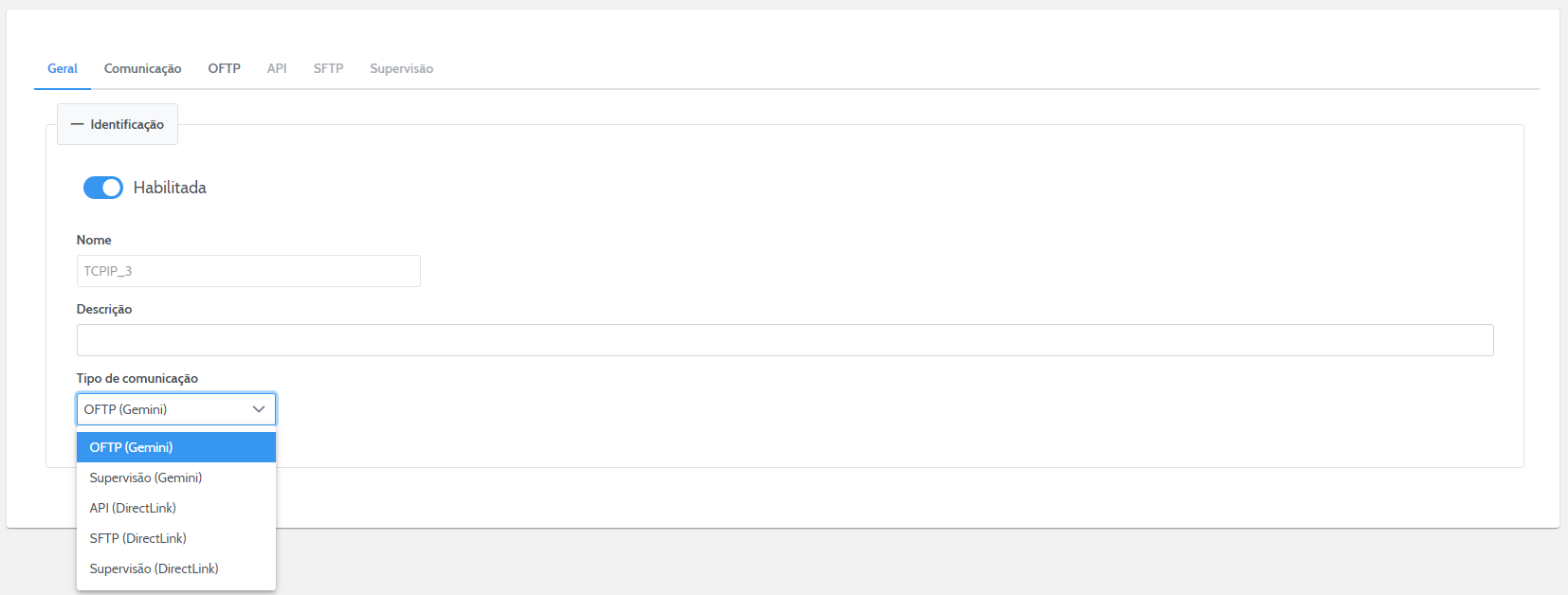Identificação da nova Rede